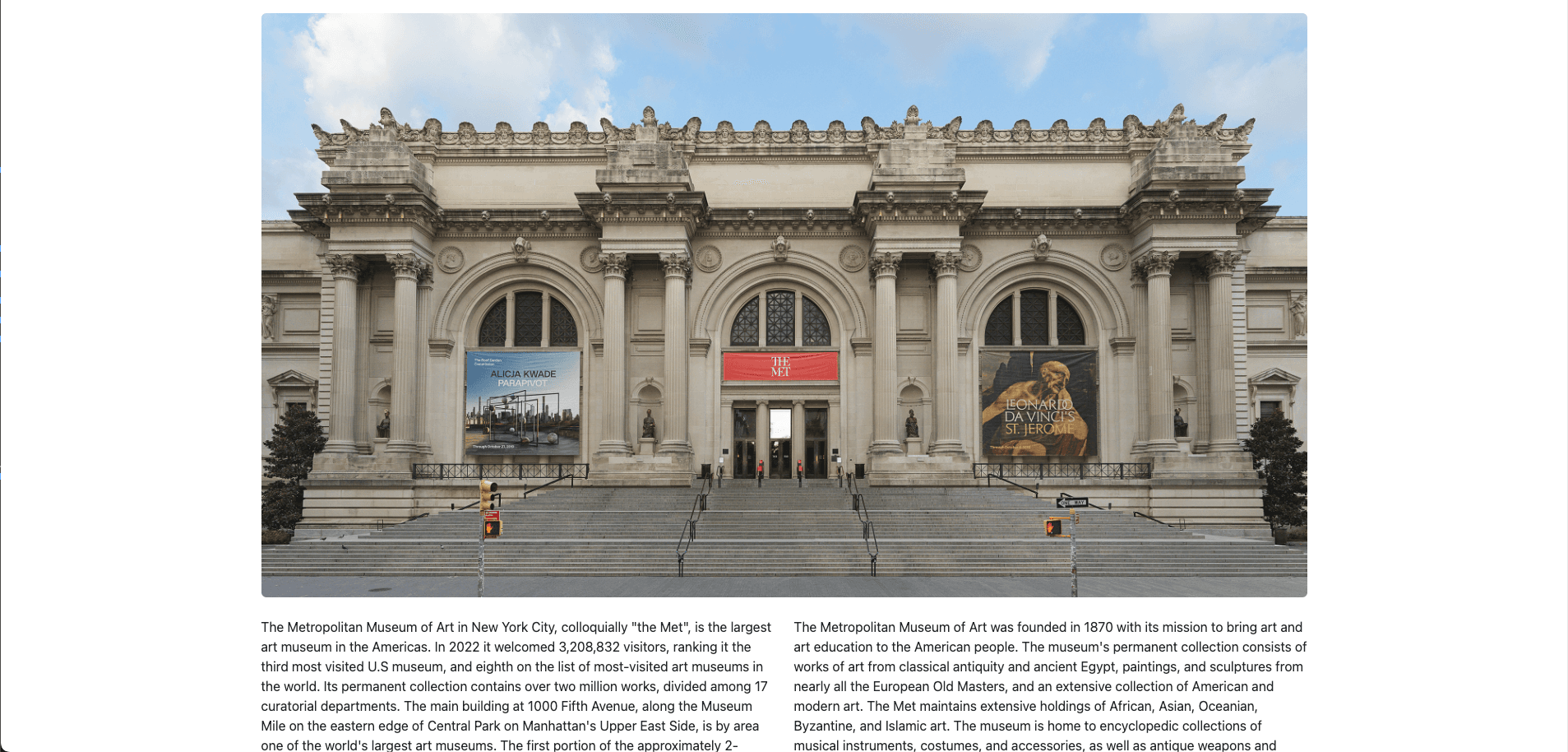 Metropolitan Museum of Artwork Collection